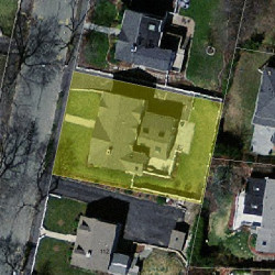 106 Fordham Rd, Newton, MA 02465 aerial view