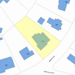 173 Moffat Rd, Newton, MA 02468 plot plan