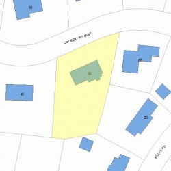 55 Colbert Rd, Newton, MA 02465 plot plan