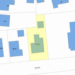 83 Elm Rd, Newton, MA 02460 plot plan
