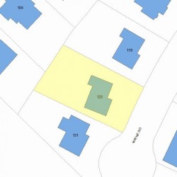125 Wayne Rd, Newton, MA 02459 plot plan