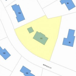 135 Berkeley St, Newton, MA 02465 plot plan