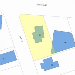 296 California St, Newton, MA 02458 plot plan