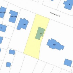 136 Washington St, Newton, MA 02458 plot plan