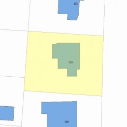 129 Upland Ave, Newton, MA 02461 plot plan