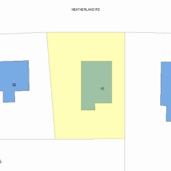 46 Heatherland Rd, Newton, MA 02461 plot plan