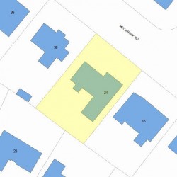 24 Mccarthy Rd, Newton, MA 02459 plot plan