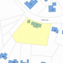 72 Agawam Rd, Newton, MA 02468 plot plan