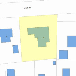 34 Tyler Ter, Newton, MA 02459 plot plan