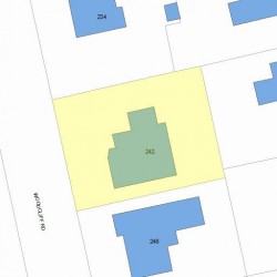 242 Woodcliff Rd, Newton, MA 02461 plot plan