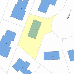 19 Brandeis Cir, Newton, MA 02459 plot plan