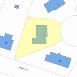 24 Jules Ter, Newton, MA 02459 plot plan