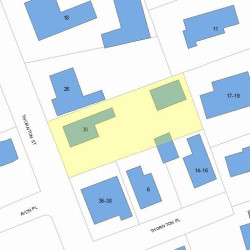 30 Thornton St, Newton, MA 02458 plot plan