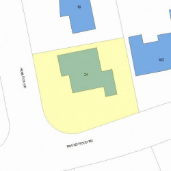 24 Hemlock Rd, Newton, MA 02464 plot plan