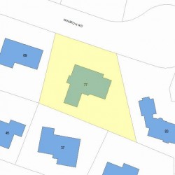 77 Winston Rd, Newton, MA 02459 plot plan