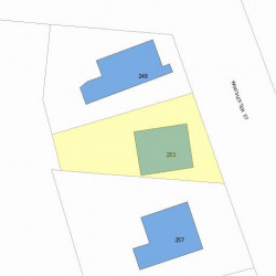 253 Winchester St, Newton, MA 02461 plot plan