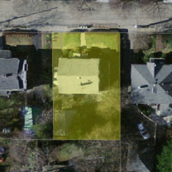 71 Clinton Pl, Newton, MA 02459 aerial view
