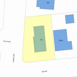 320 Lowell Ave, Newton, MA 02460 plot plan