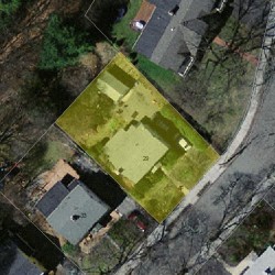 29 Beverly Rd, Newton, MA 02461 aerial view