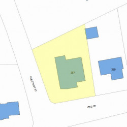 367 Otis St, Newton, MA 02465 plot plan