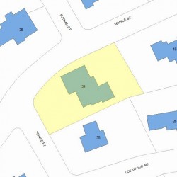 34 Temple St, Newton, MA 02465 plot plan