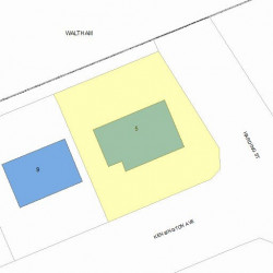 5 Kensington Ave, Newton, MA 02465 plot plan