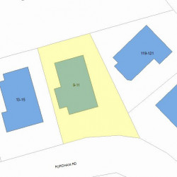 11 Fordham Rd, Newton, MA 02465 plot plan