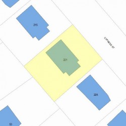 221 Cypress St, Newton, MA 02459 plot plan