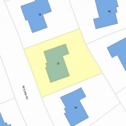 26 Sevland Rd, Newton, MA 02459 plot plan