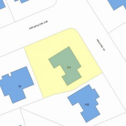 124 Harding St, Newton, MA 02465 plot plan