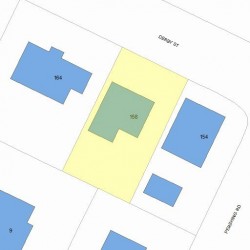 158 Derby St, Newton, MA 02465 plot plan