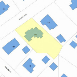 146 Allerton Rd, Newton, MA 02459 plot plan