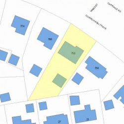 758 Commonwealth Ave, Newton, MA 02459 plot plan