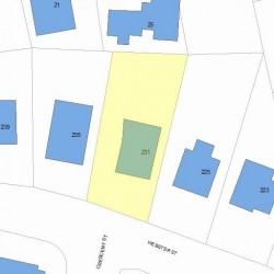 231 Webster St, Newton, MA 02465 plot plan