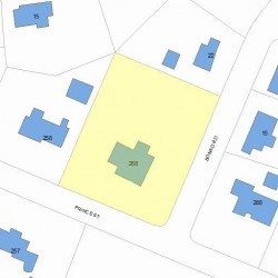 268 Prince St, Newton, MA 02465 plot plan