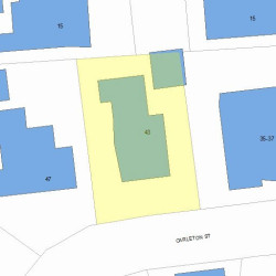 43 Carleton St, Newton, MA 02458 plot plan