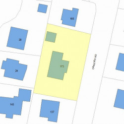 173 Oakleigh Rd, Newton, MA 02458 plot plan