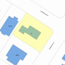 66 Arlington St, Newton, MA 02458 plot plan