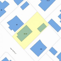 98 Hawthorn St, Newton, MA 02458 plot plan