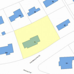 79 Shornecliffe Rd, Newton, MA 02458 plot plan
