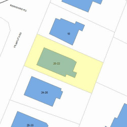20 Falmouth Rd, Newton, MA 02465 plot plan