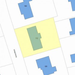 112 Gordon Rd, Newton, MA 02468 plot plan