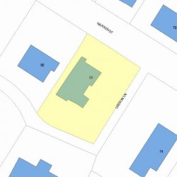 84 Warren St, Newton, MA 02459 plot plan