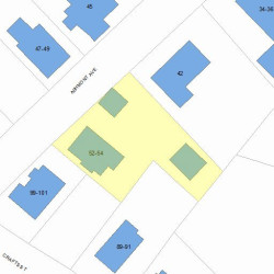 52 Ashmont Ave, Newton, MA 02458 plot plan