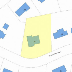 50 Colbert Rd, Newton, MA 02465 plot plan