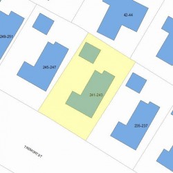 243 Tremont St, Newton, MA 02458 plot plan