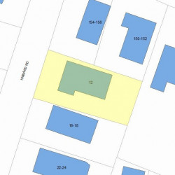 12 Hibbard Rd, Newton, MA 02458 plot plan