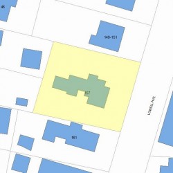 157 Lowell Ave, Newton, MA 02460 plot plan