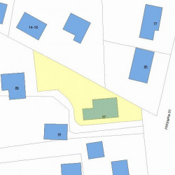 87 Freeman St, Newton, MA 02466 plot plan