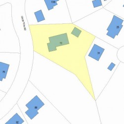 72 Crofton Rd, Newton, MA 02468 plot plan